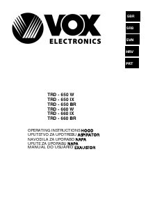 Priručnik Vox TRD650BR Kuhinjska napa