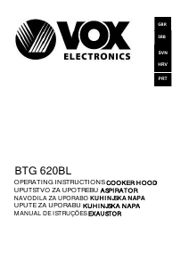 Handleiding Vox BTG620BL Afzuigkap