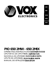 Handleiding Vox PIO6502MW Afzuigkap