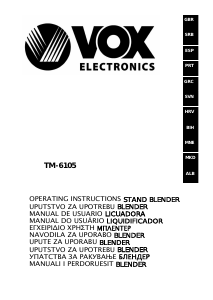 Manual Vox TM6105 Liquidificadora