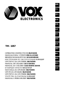 Manual Vox TM1057 Liquidificadora