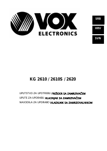 Priručnik Vox KG2610 Frižider – zamrzivač