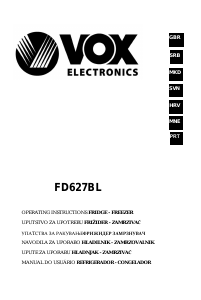 Manual Vox FD627BL Frigorífico combinado