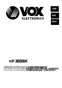 Прирачник Vox NF3835IX Фрижидер-замрзнувач