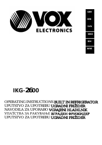 Handleiding Vox IKG2600 Koel-vries combinatie