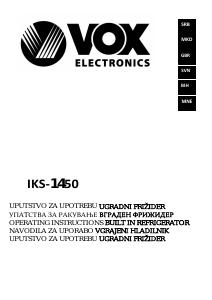 Manual Vox IKS1450 Refrigerator