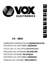 Manual Vox KS0615 Refrigerator