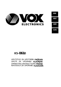 Handleiding Vox KS0610 Koelkast