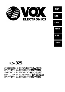 Handleiding Vox KS325 Koelkast