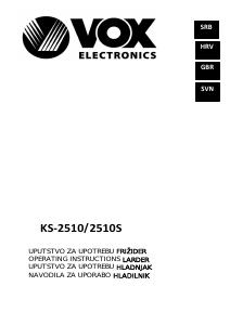 Manual Vox KS2510S Refrigerator