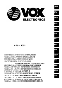 Priročnik Vox CES3001 Ožemalnik citrusov