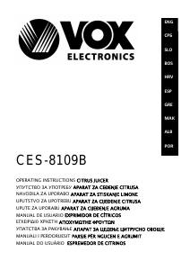 Manual Vox CES8109B Espremedor de citrinos