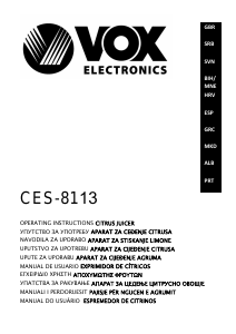 Прирачник Vox CES8113 Апарат за цедење лимони