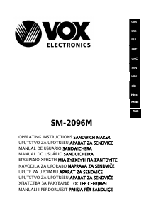 Manual Vox SM2096M Grelhador de contacto