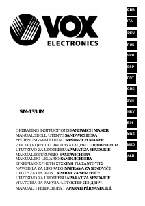 Manual Vox SM133 Grelhador de contacto