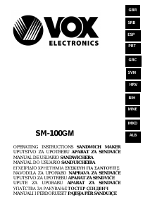 Handleiding Vox SM100GM Contactgrill