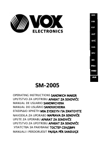 Handleiding Vox SM2005 Contactgrill
