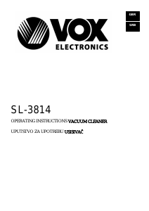 Manual Vox SL3814 Vacuum Cleaner