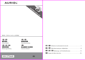 Manual Auriol IAN 270668 Alarm Clock