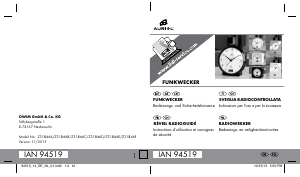 Mode d’emploi Auriol IAN 94519 Réveil