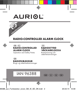 Manual Auriol IAN 96388 Alarm Clock