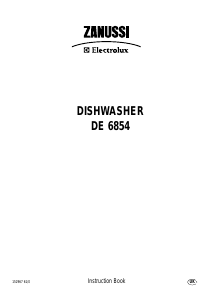 Manual Zanussi-Electrolux DE6854 Dishwasher