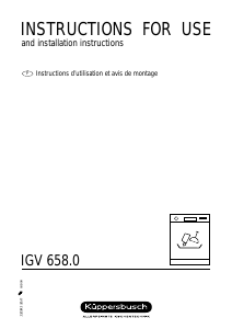 Mode d’emploi Küppersbusch IGV 658.0 Lave-vaisselle