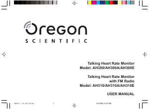 Manual Oregon AH310 Heart Rate Monitor