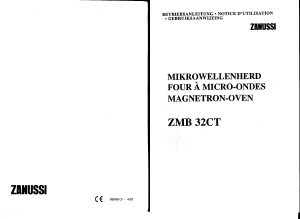 Mode d’emploi Zanussi ZMB32CT Micro-onde