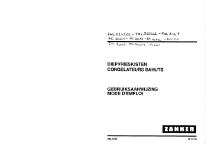 Mode d’emploi Zanker FC2004 Congélateur