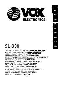 Manuale Vox SL308 Aspirapolvere