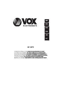 Priručnik Vox NF3870 Frižider – zamrzivač