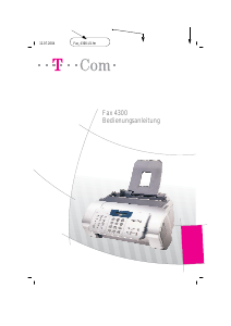 Bedienungsanleitung Telekom Fax 4300 Faxmaschine