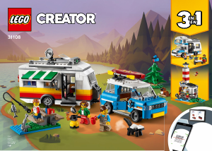 Mode d’emploi Lego set 31108 Creator Les vacances en caravane en famille