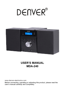 Manual Denver MDA-240 Aparelho de som