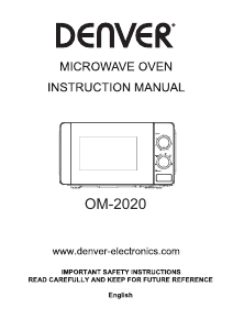 Manual de uso Denver OM-2020 Microondas
