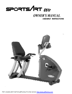 Bruksanvisning SportsArt C51R Motionscykel
