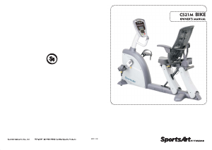 Bruksanvisning SportsArt C521m Motionscykel