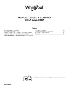 Manual de uso Whirlpool WTW2000HW Lavadora
