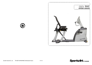 Bruksanvisning SportsArt C521r Motionscykel