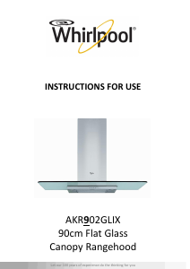 Manual de uso Whirlpool AKR 902 GL IX Campana extractora