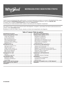 Bruksanvisning Whirlpool WRF550CDHZ Kyl-frys