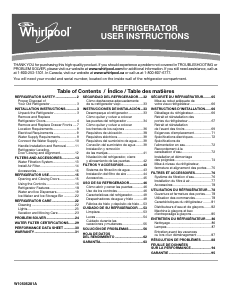 Bruksanvisning Whirlpool WRX986SIHV Kyl-frys