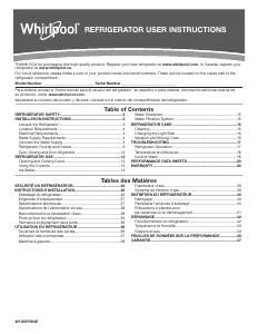 Bruksanvisning Whirlpool WRF535SMHW Kyl-frys