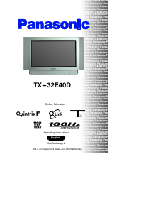 Bruksanvisning Panasonic TX-32E40D TV