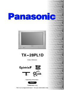Bruksanvisning Panasonic TX-28PL1D TV