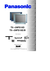 Bruksanvisning Panasonic TX-29PS10D TV