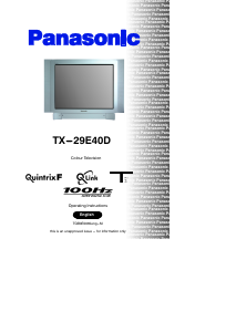 Handleiding Panasonic TX-29E40D Televisie