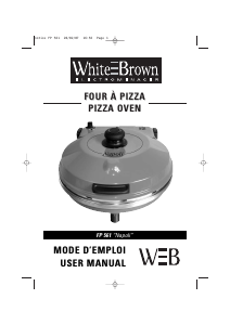 Manual White and Brown FP 561 Pizza Maker