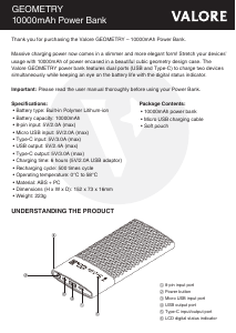 Manual Valore PB24 Portable Charger